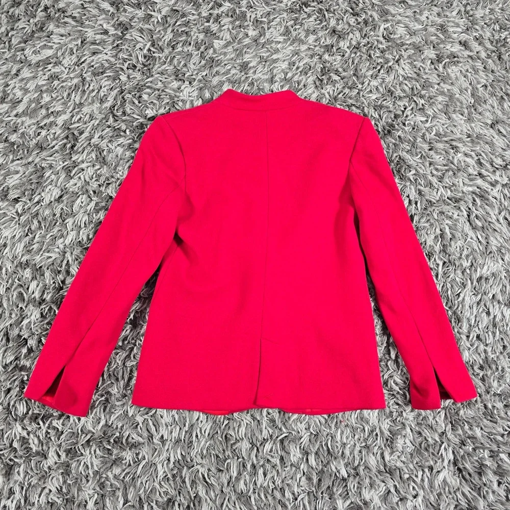 Gibson Womens Red Notchless Single Button Blazer GT10564W Petite Medium NWT